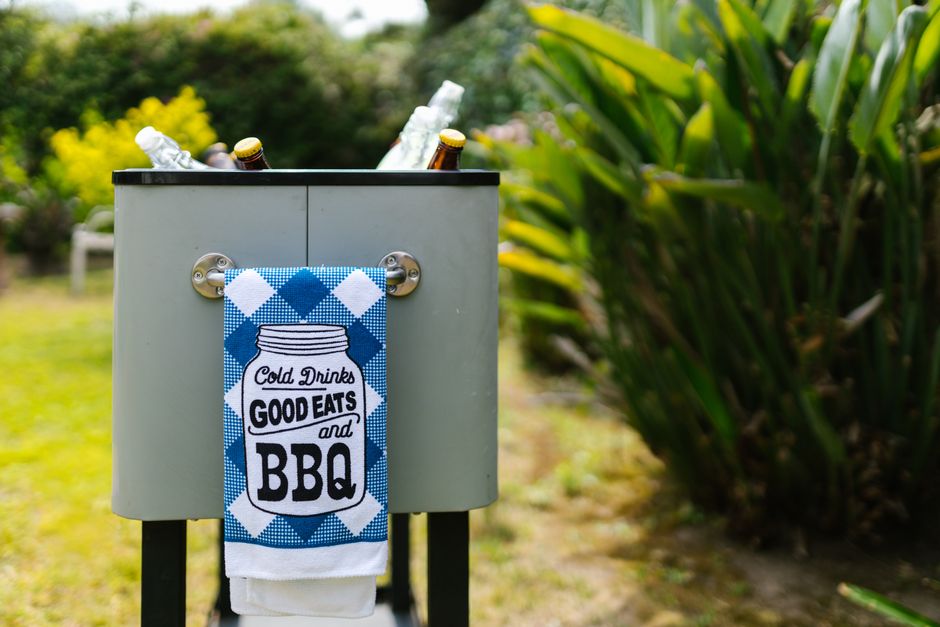 packed outdoor cooler with beverages