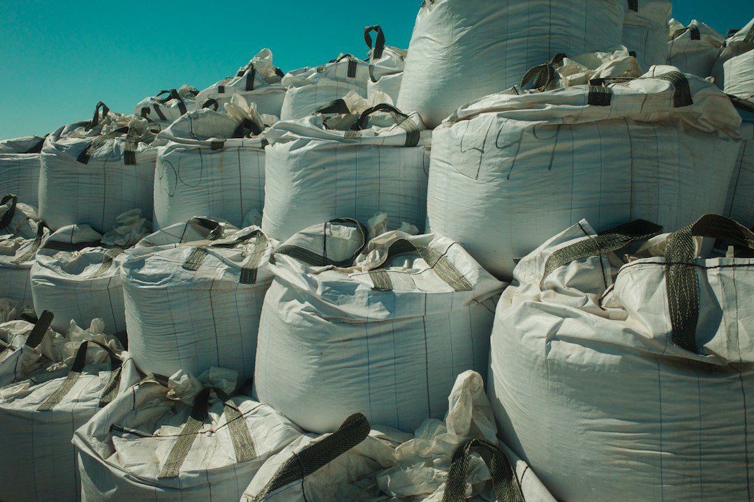 stacked commercial ice bags