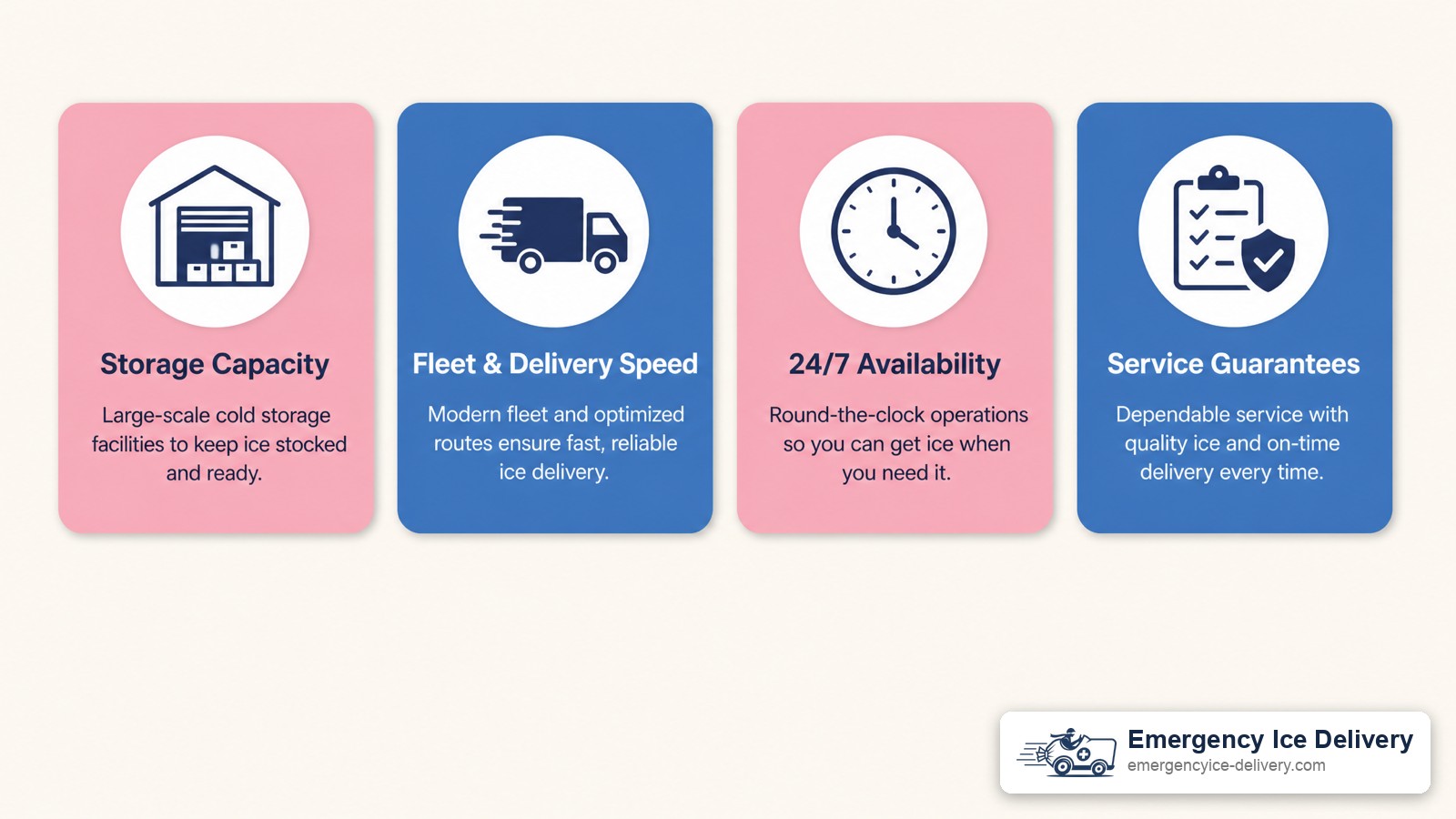 Key vendor evaluation criteria including storage capacity, delivery speed, and service guarantees