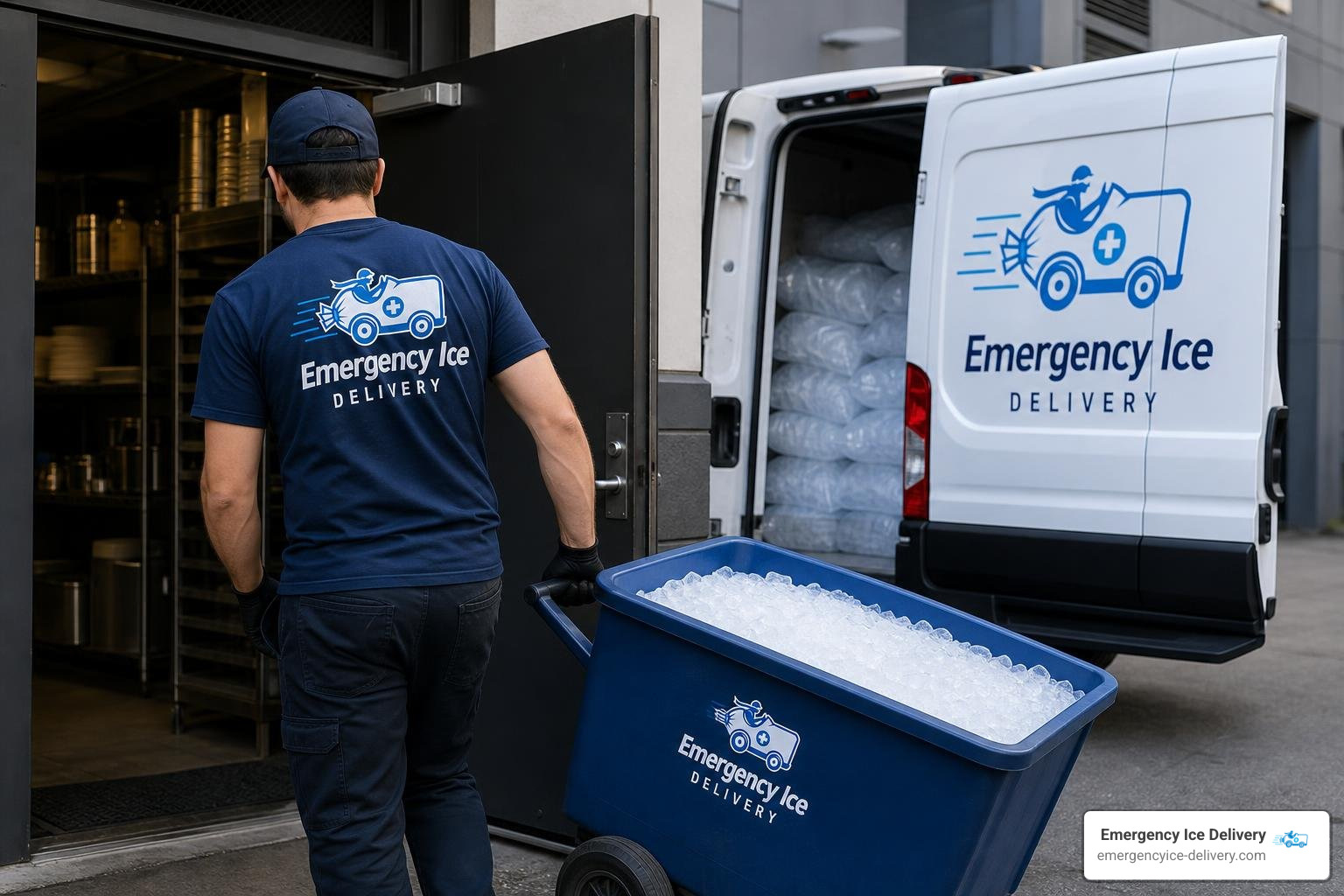 Emergency Ice Delivery commercial ice delivery truck